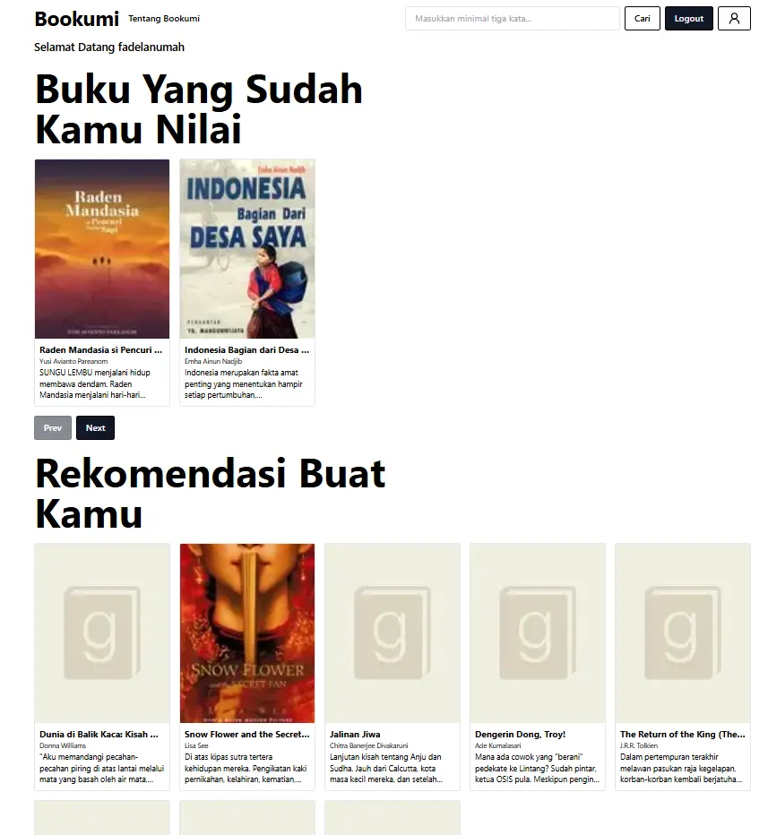 User profile page